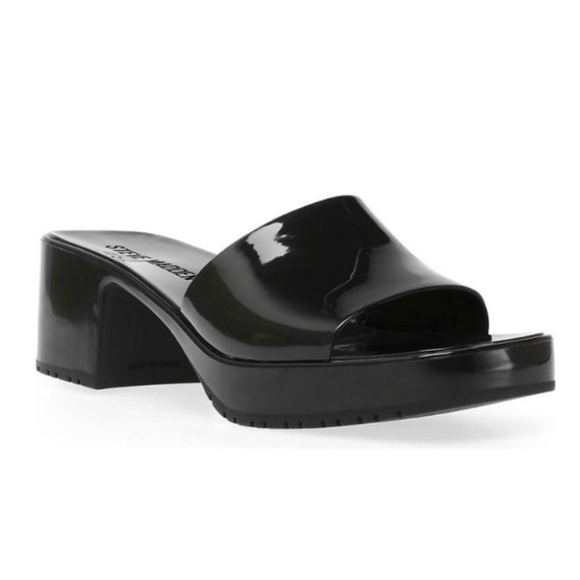 Steve Madden Harlin Black Open-toe Slip-on Sandals - Picture 1 of 9